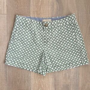 Banana Republic High Waist Green Patterned Shorts
